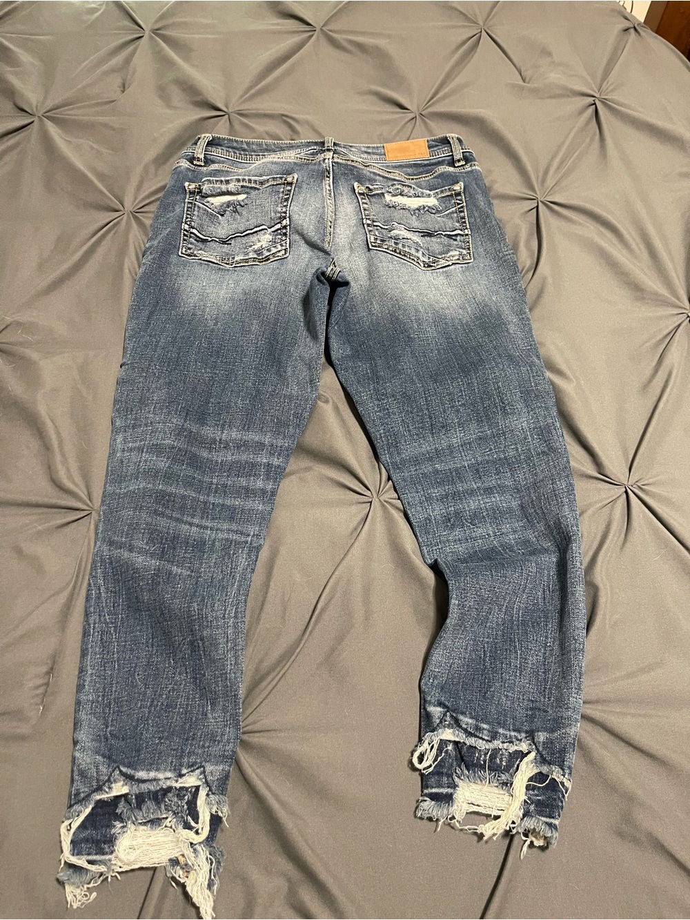BKE gabby Distressed Blue Denim Jeans EUC